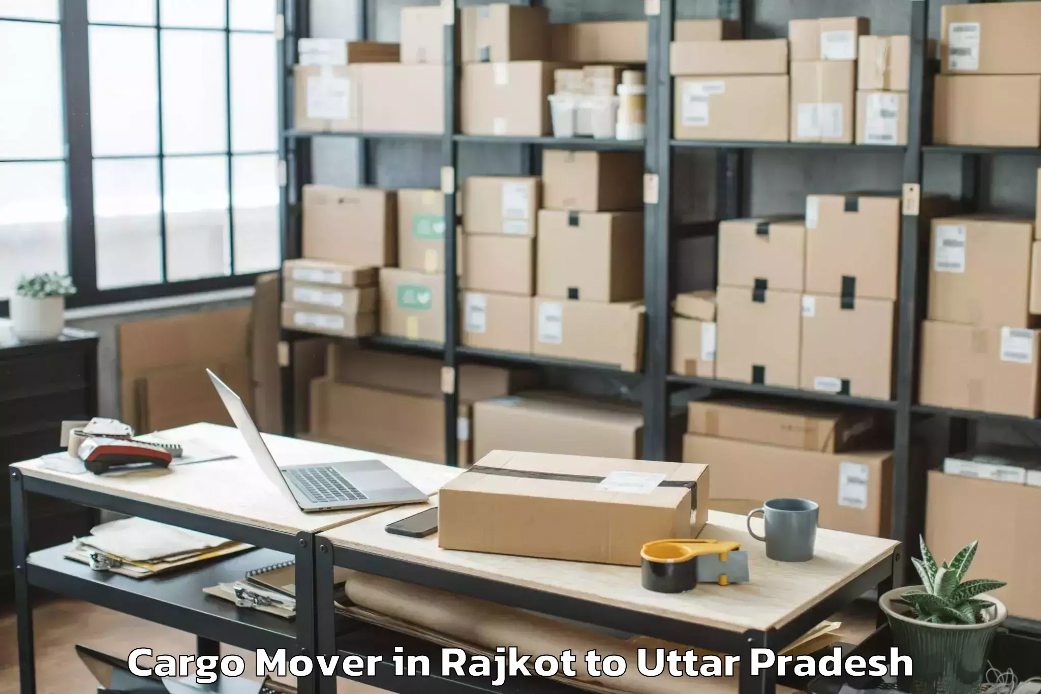 Comprehensive Rajkot to Umaro Mall Lucknow Cargo Mover